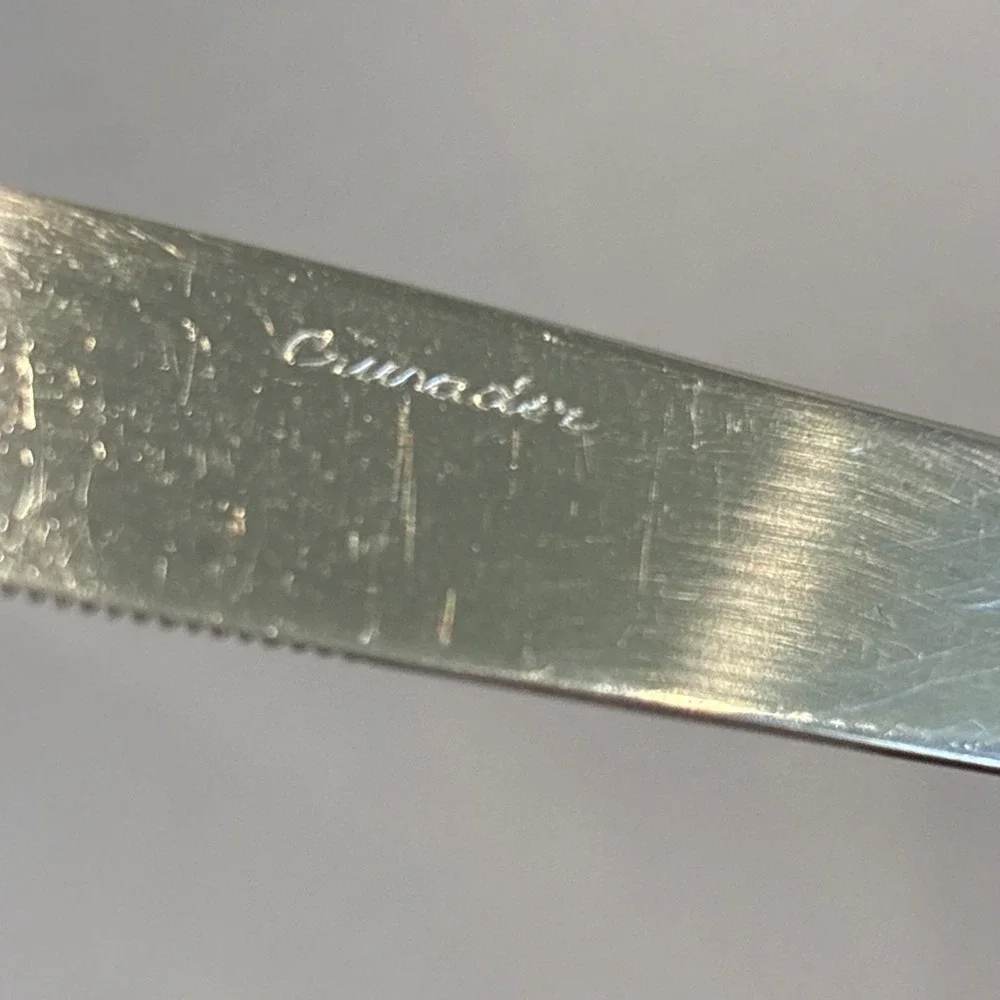 vintage National Silver Company stainless steel steak knives. 
